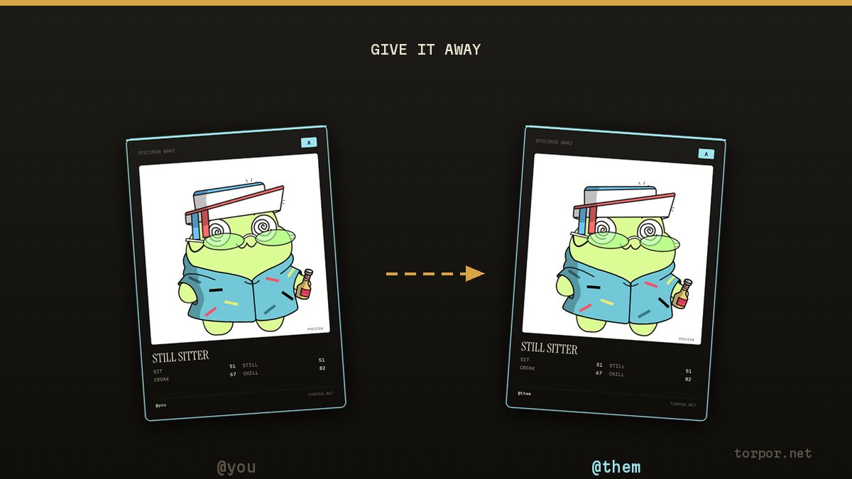 torpornet's tweet photo. a card is yours to give away.

make a link, send it, whoever opens it keeps the card. your spot follows whatever is left in your hand.

https://t.co/V9GRNNNlaQ https://t.co/jaAGpjHfW4