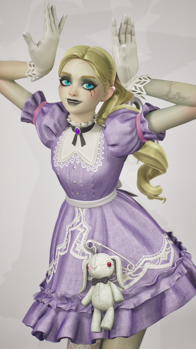 Fortnion1975's tweet photo. ドールちゃん🌟
バックアクセにネジ付けたら
自動人形みたいでいい感じ☺️✨
#Dollie 
#FORTNITE https://t.co/yO2kCsBDPn