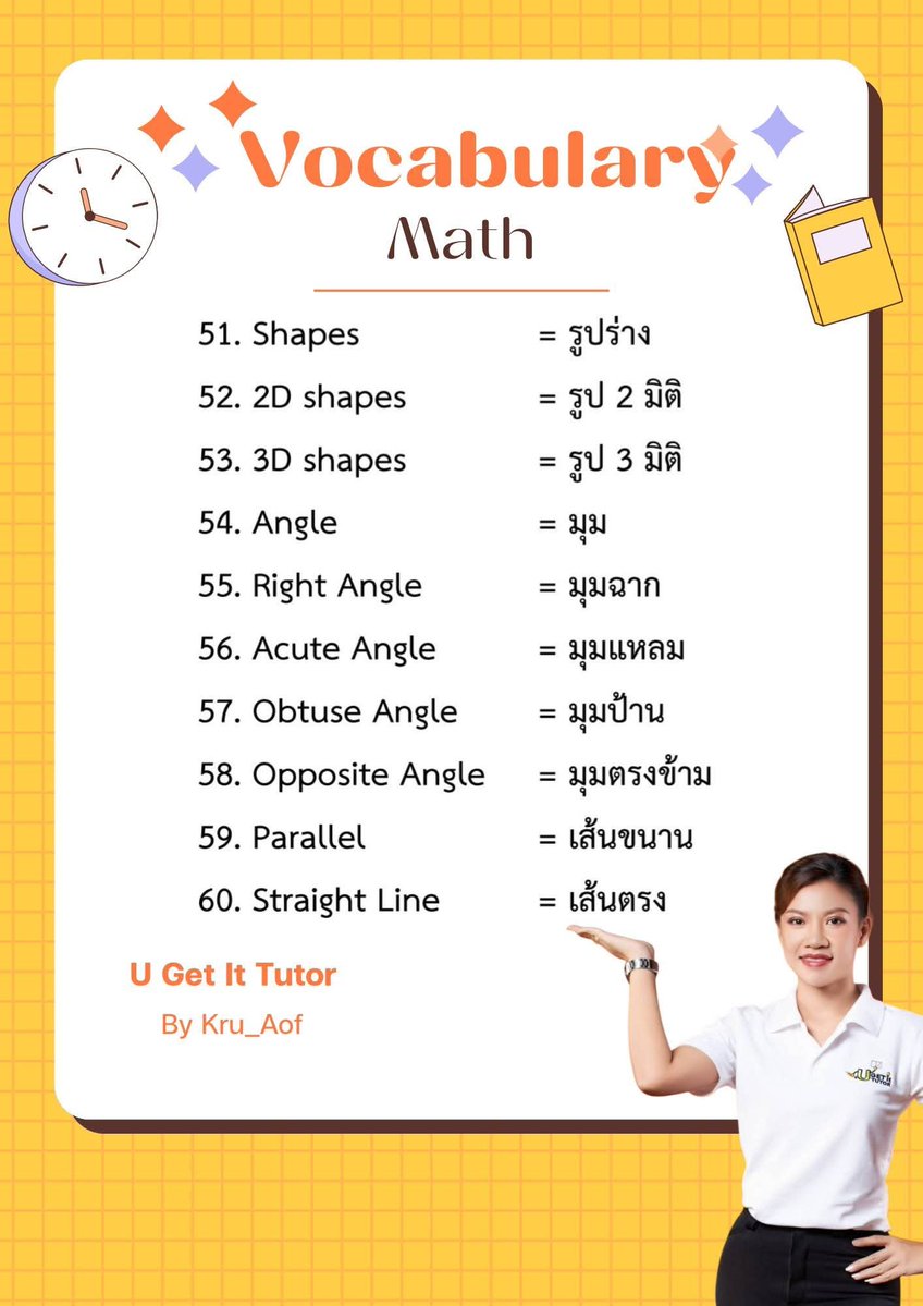uget_it's tweet photo. 100 Vocabulary math 
100 ศัพท์ Math 

#GED 
#IGCSE
#SAT 
#CUATT
#etc.

#ugetittutor #kruaof #ครูอ๊อฟ #ครู #นักเรียน 
#ติวสอบ #ติวเสริม #ติวเพิ่มเกรด #ติวสอบเรียนต่อ https://t.co/v45Zig40jF