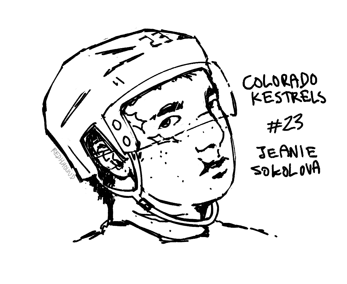 616RED_'s tweet photo. hiii.. this is jeanie 😁 my hockey oc for a fictional pwhl team https://t.co/BXNqZLAHFM