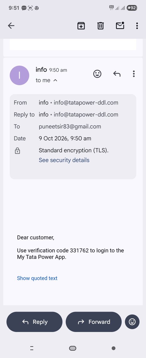 CID_NGO's tweet photo. @TataPower @tatapower_ddl 
Respected Sir Dwijadas Basak ji.
(CEO) TPDDL
I have been complaining for last 15 days about wrong contact details in my CA NUMBERS 
 Phone number is updated but the EMAIL OTP is still going to old email.its 15 days
I dont know why its happening in TPDDL https://t.co/29Gzn8xXXB
