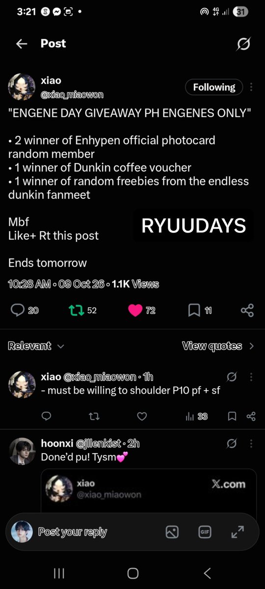 ryuudays's tweet photo. @xiao_miaowon Sana ma choose thank you so much https://t.co/fO682w1bVN