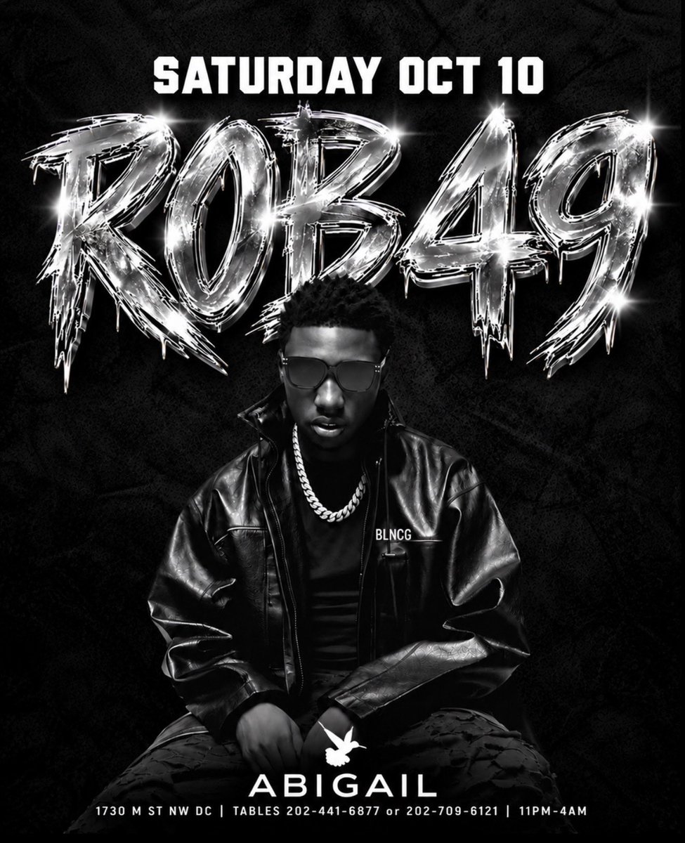 TaeSweizy's tweet photo. [Oct.10th] Columbus Day Weekend Edition of ABIGAIL SATURDAYS Hosted By Rob49 

Doors Open Until 4AM 

Free Passes https://t.co/hhrIWIIPpt https://t.co/dFUkPuUObW