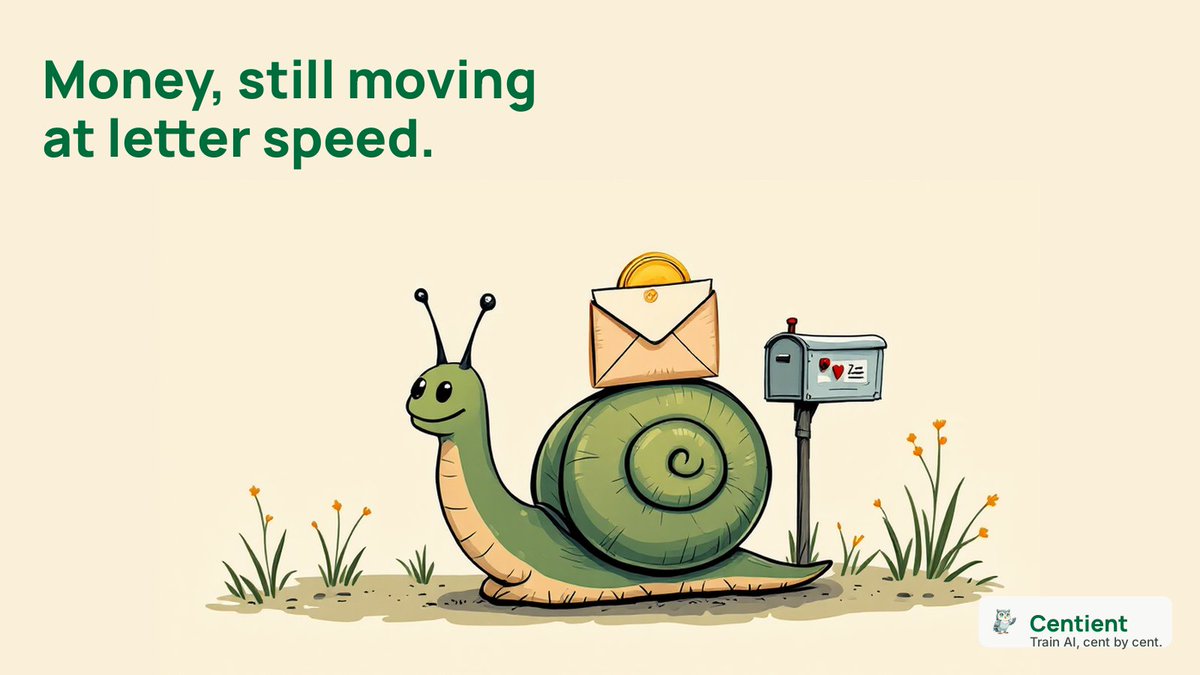 buildcentient's tweet photo. It's World Post Day. Letters took weeks, email takes seconds, and in a lot of places money still
moves at letter speed.

Give your mail carrier a wave today.

Give your bank a long, meaningful look.

#WorldPostDay https://t.co/batFTJg8F3