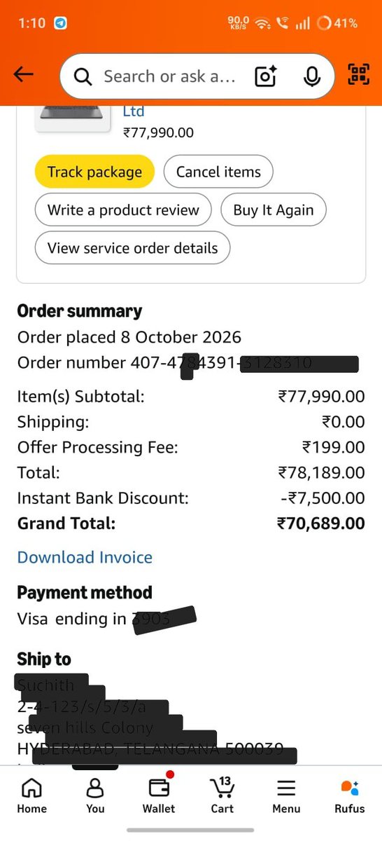 scam_alerts_ind's tweet photo. @amazonIN @amazonIN 
Bought a loptop yesterday, now price reduced by 5k, how can you do this to customers..feeling very disappointed

#fraud #amazon #GreatIndianFestival #scam https://t.co/EXOki11dt6