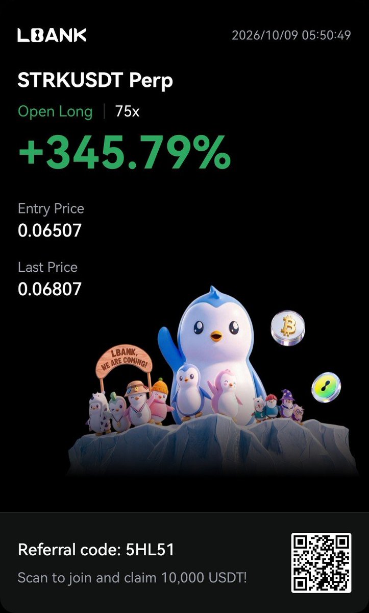 hoodytrader's tweet photo. $STRK

Good morning everyone stay active we look for opportunities today.

🚨 Get your BloFin accounts ready!

Create your account using the link below and unlock the chance to earn up to 9,400 USDT in rewards.

Complete the required tasks, and the rewards can add extra capital on top of your deposit.

Imagine getting rewarded while you trade. 👀🔥

Don’t miss this opportunity. 🏴‍☠️

https://t.co/NnzcP3mkTm