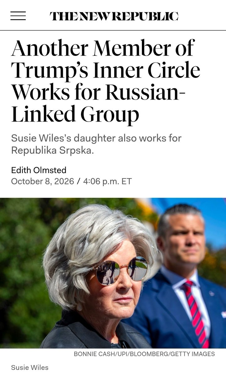 JayinKyiv's tweet photo. Daughter of Trump's Chief of Staff is being paid $35k/month working for the Russians in the Balkans.

The new @gop 100% belongs to Putin. https://t.co/9mD2RMguBj