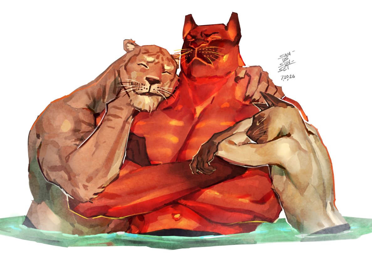 SamusSunset's tweet photo. Weretober Day 8: Siamese Hell Liger

Invited for only one reason 💔

#Weretober #Weretober2026 https://t.co/Vq7YIPBwim
