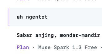 wiscaksono's tweet photo. shoutout to muse spark https://t.co/TOPjFK9czN