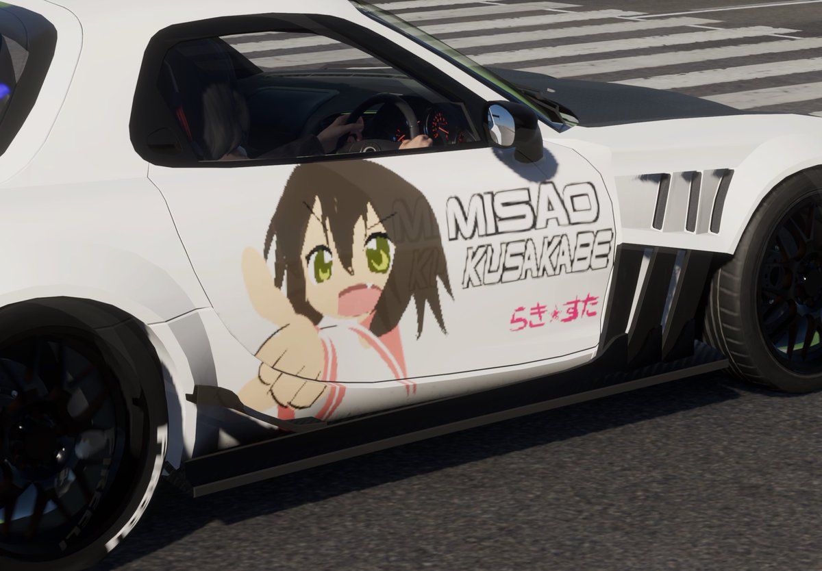 kanemoto_yaneki's tweet photo. ヴぁ！
らき☆すた　日下部みさお　低クオ痛車
#cpm2 #carparkingmultiplayer2 https://t.co/Lb7BWeDwxe