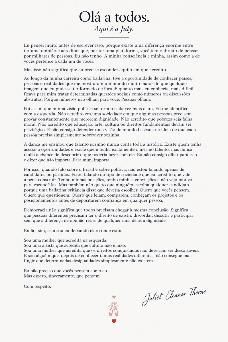 julytthorne's tweet photo. Não esqueçam que o voto de cada um de vocês é importante!⭐️🩰 https://t.co/PBPTSCpNMs