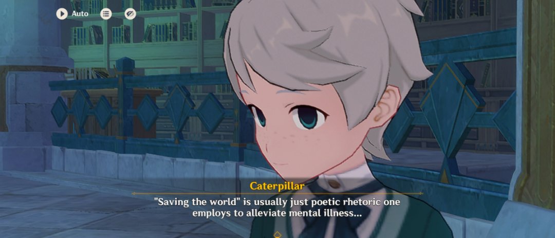 HikaAki's tweet photo. It's typically such moments that make me grow very, very fond of Genshin.

The way these WQs add perspective to what we're doing, add distance with classic aura farming objectives, give the game this step back of maturity... It's truly precious.

Also: I miss you, Cater 🥺 https://t.co/wQ9ovdjX7t