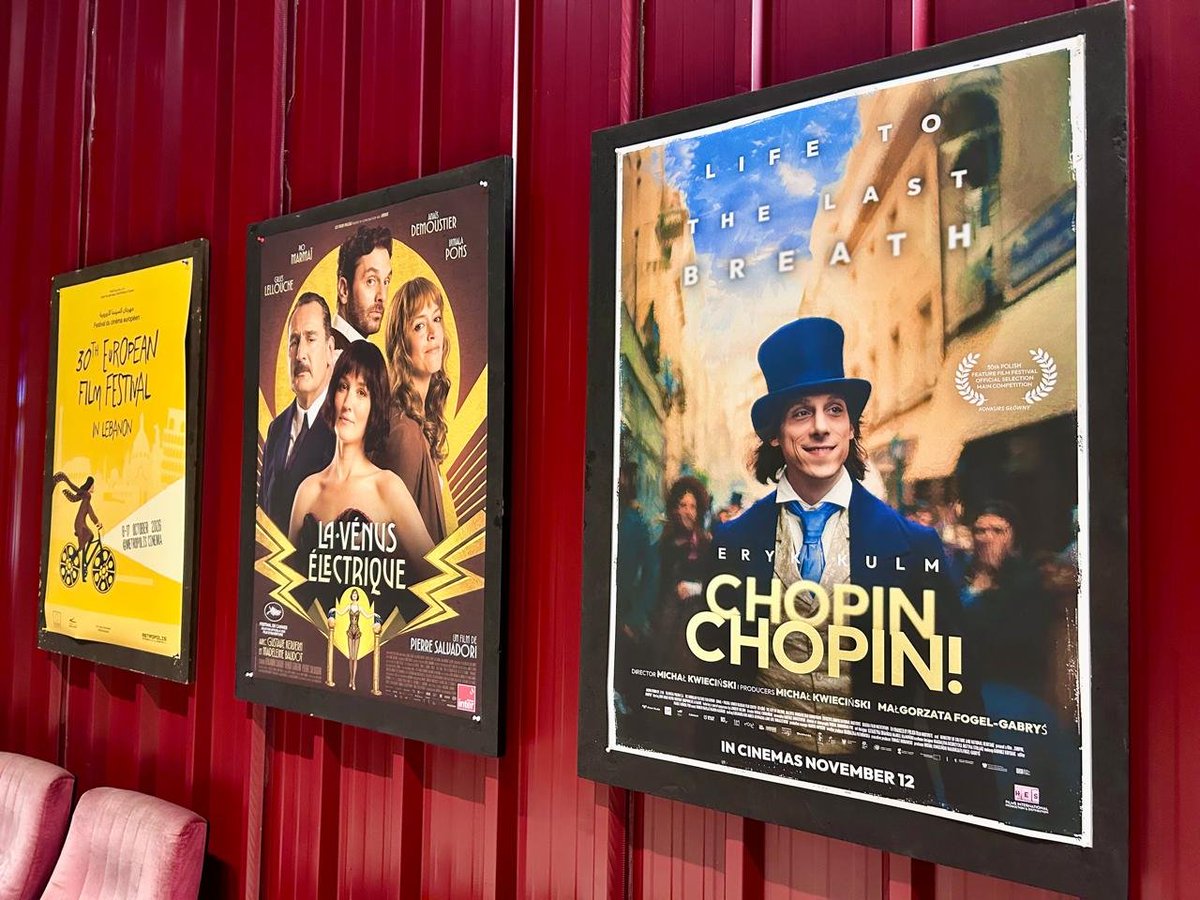 PLinLebanon's tweet photo. Wczoraj w #Bejrut rozpoczął się 30-ty Festiwal Filmów Europejskich 🇪🇺🇱🇧 Już dzisiaj 9 października w kinie #Metropolis można będzie zobaczyć dwa polskie filmy 🎬 Panny z Wilka (godz. 18:00) i 🎬 Chopin Chopin (godz. 20:45). Do zobaczenia w kinie! 🎥🍿 https://t.co/aVqEd5OACQ