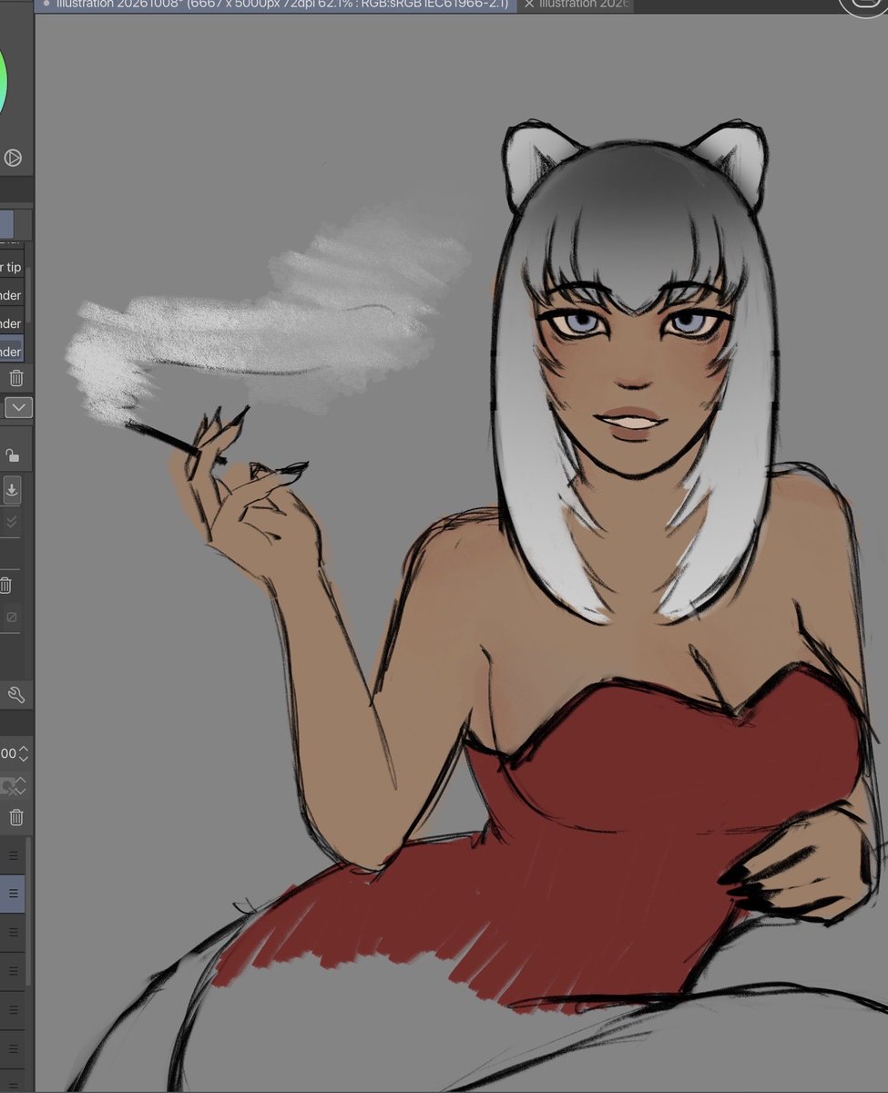 streywyd's tweet photo. trying to draw something ervey day… GRAHHH she looks a lil weird but i’ll fix it some other day https://t.co/GupYxfOJHG