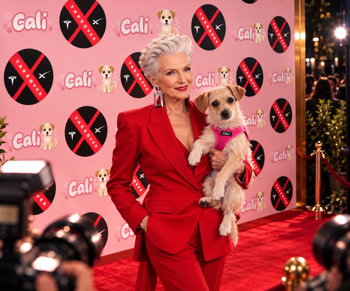 CaliTheFanpage's tweet photo. The countdown to X Takeover on October 10th is on! ❤️🐶

Can’t wait to see Maye Musk take the stage for her keynote and meet &amp; greet. What an incredible event to be part of! @mayemusk 

Cali is ready for the big day. 🐾❤️ https://t.co/l4ZrtFEtTk