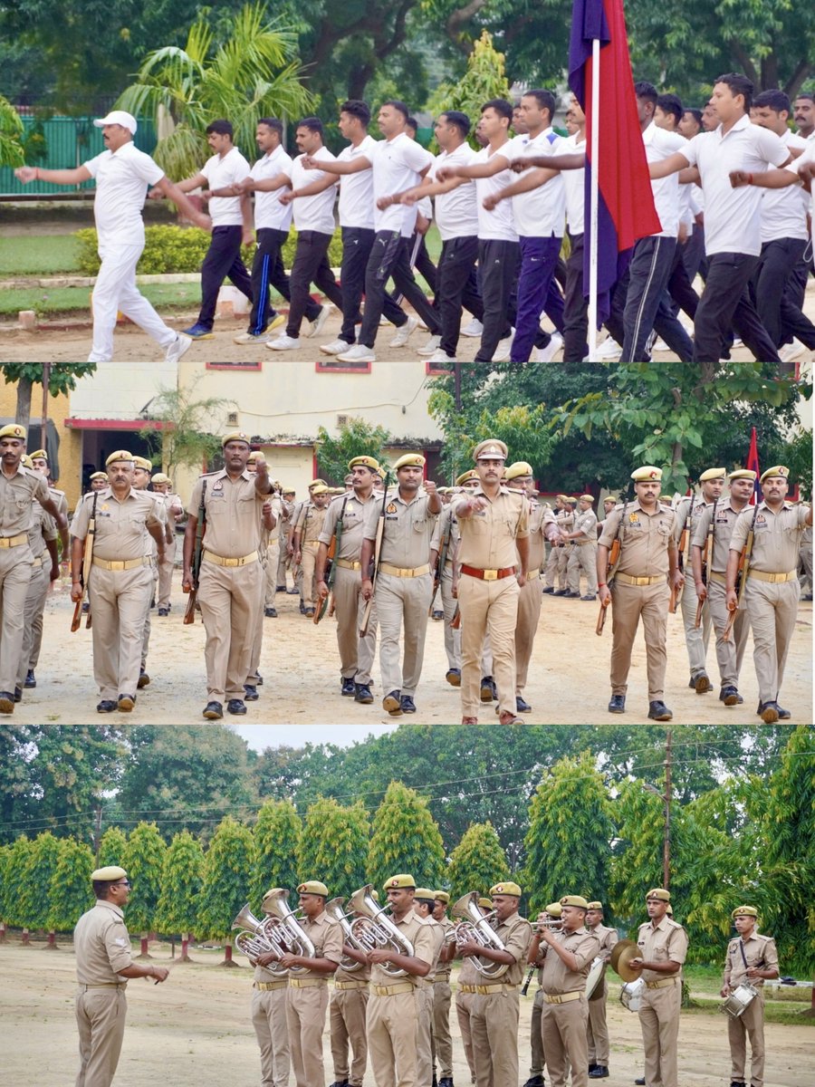 compac26's tweet photo. शुक्रवार परेड 
26वीं वाहिनी पीएसी गोरखपुर 📍 
@Uppolice 
@Dgpacup https://t.co/m4yDScdXUb