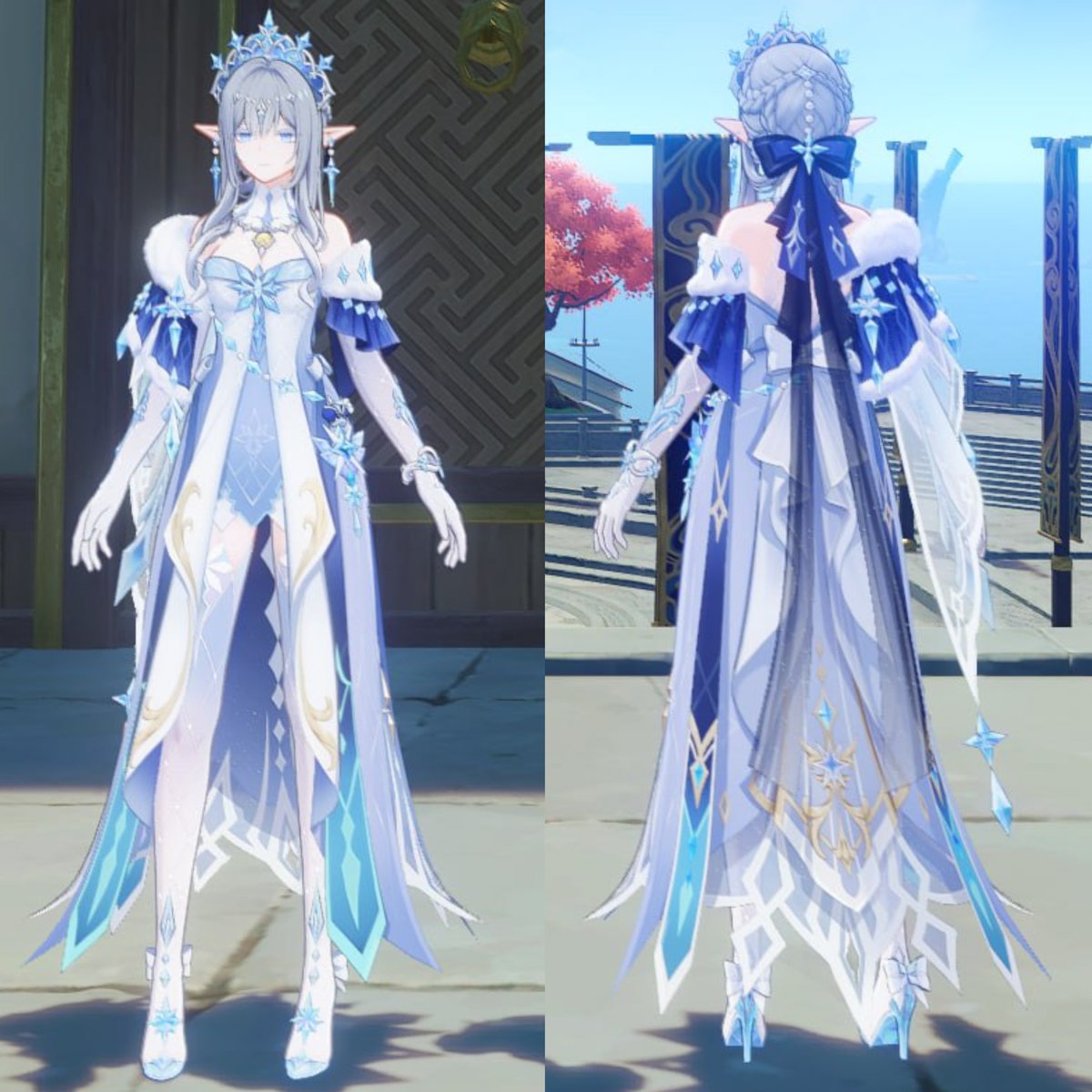 DailyAnastasyaa's tweet photo. She's actually stunning and really well done.Saying she's generic ice slop is incorrect. 

Yea, The cut in the dress is odd, but she's still pretty. Y'all complain over everything for the sake of starting the next debate topic. https://t.co/qMQkk6sP4T