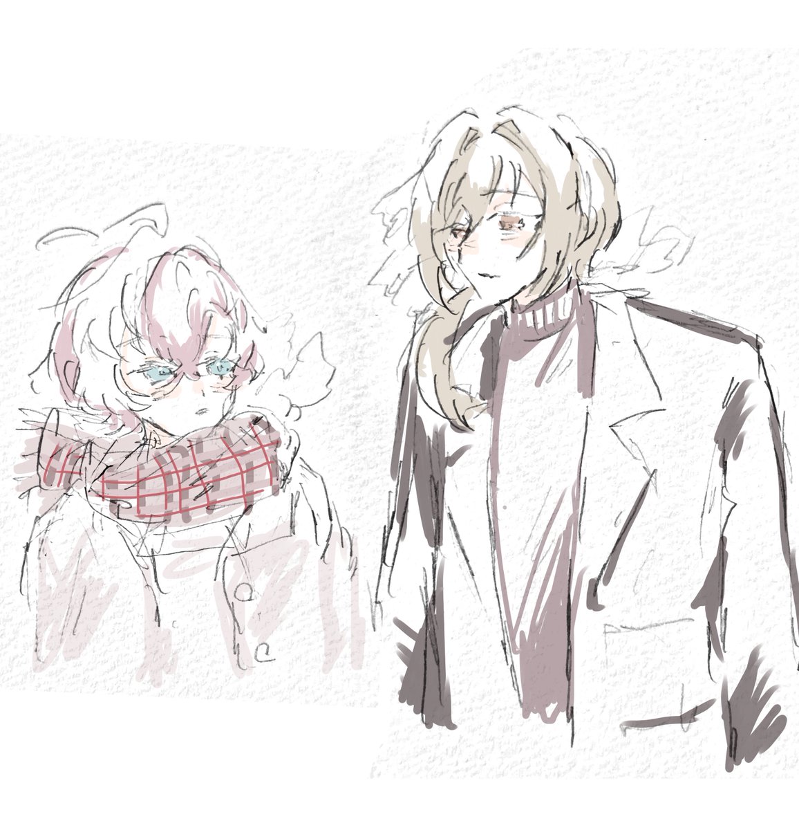 yuyumili555's tweet photo. 昔馴染み落描き集　3枚目捏造服です https://t.co/FIs6RVXZ2z