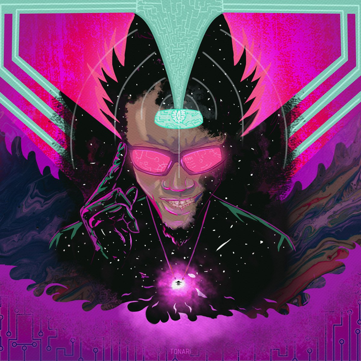artoftonari's tweet photo. Cyber-cosmic Awakening.

#3 piece on the collection, open for offers on @teamartcollect 

Link: https://t.co/FiJ5sWNfuk https://t.co/A5Vhzh4EOx