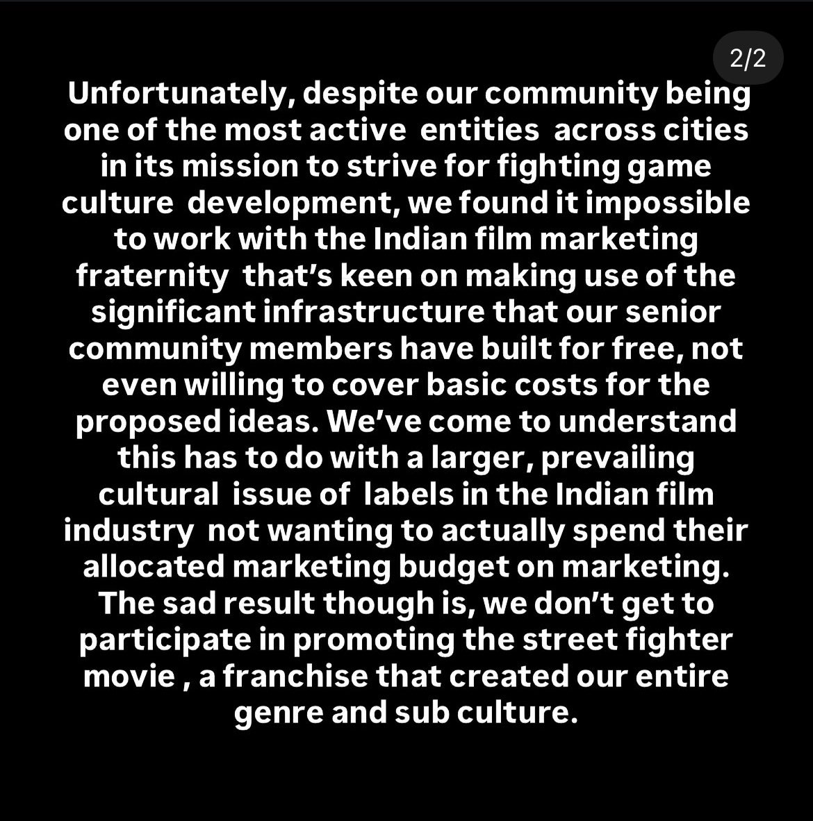 IndianFGC's tweet photo. We will continue to work passionately  for the games but the Indian marketing firms are impossible to work with. https://t.co/kPfBEwBOOm