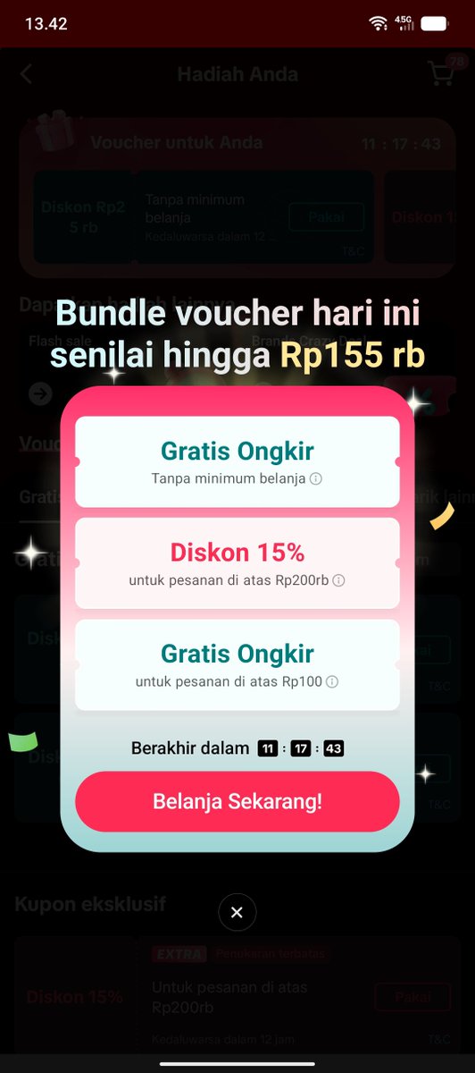 stephanielf_'s tweet photo. @TikTokShop_IDN voucher gosokkkkk https://t.co/xLEwUQBcb7