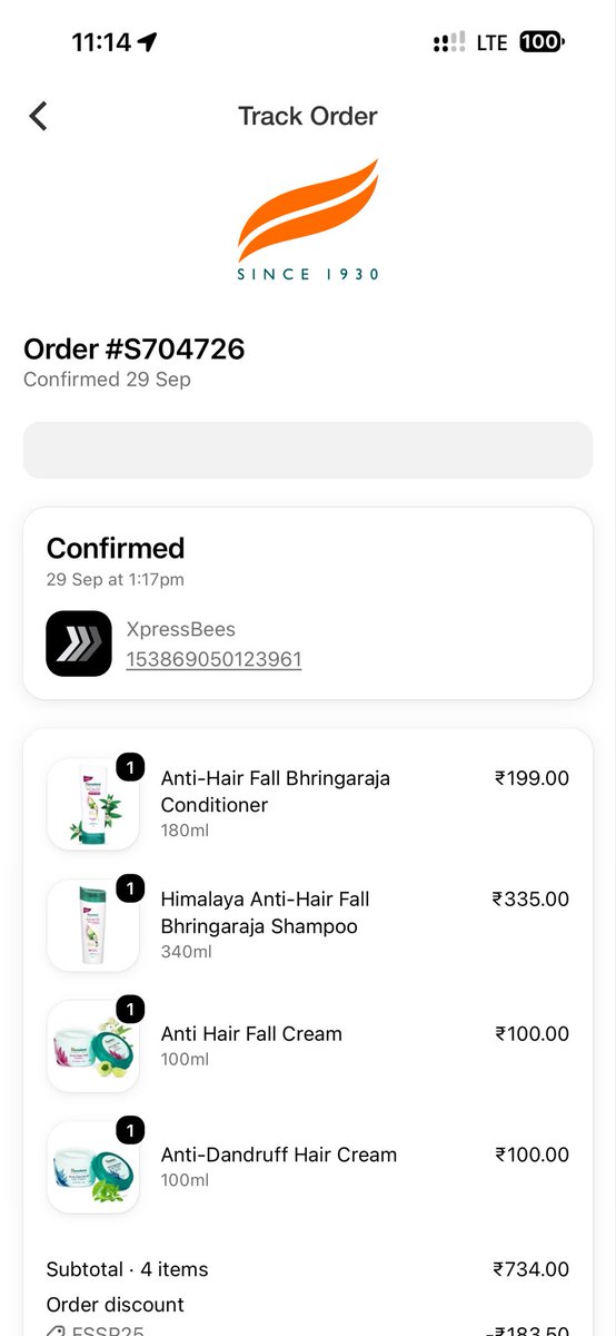 RISSHHII's tweet photo. @XpressBees_IN @HimalayaIndia doesn’t care about it customers ! After 15 days no delivery nothing ! Have come decency not to ship with people like @XpressBees_IN  their service has &amp; have been worst of tray since inception https://t.co/asSFp7lnFh