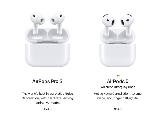 dailytrend3vx's tweet photo. Apple AirPods 5 vs AirPods Pro 3 – Wireless Earbuds with Active Noise Cancellation

Looking for premium Apple wireless earbuds? Whether you're considering Apple AirPods 5 or Apple AirPods Pro 3, both options are worth exploring if you want a convenient wireless listening experience for music, calls, entertainment, and everyday use.

Apple AirPods 5 Wireless Earbuds

Discover the Apple AirPods 5, designed for convenient everyday listening with a sleek wireless design and the familiar Apple ecosystem experience. They're worth considering for listening to music, podcasts, and calls throughout your day.

Link Here – Apple AirPods 5:
https://t.co/OTFJ76zgmA
Apple AirPods Pro 3 Wireless Earbuds with Active Noise Cancellation

Looking for a more immersive listening experience? Apple AirPods Pro 3 feature Active Noise Cancellation to help reduce distracting background sounds. They're an option to consider for commuting, traveling, working, and enjoying your favorite music with compatible Apple devices.

Link Here – Apple AirPods Pro 3: 
https://t.co/CSz1KRPFma

Compare both options and choose the Apple wireless earbuds that best fit your listening preferences and daily routine.
#AppleAirPods #AirPodsPro3 #WirelessEarbuds #NoiseCancellation #AppleAccessories
