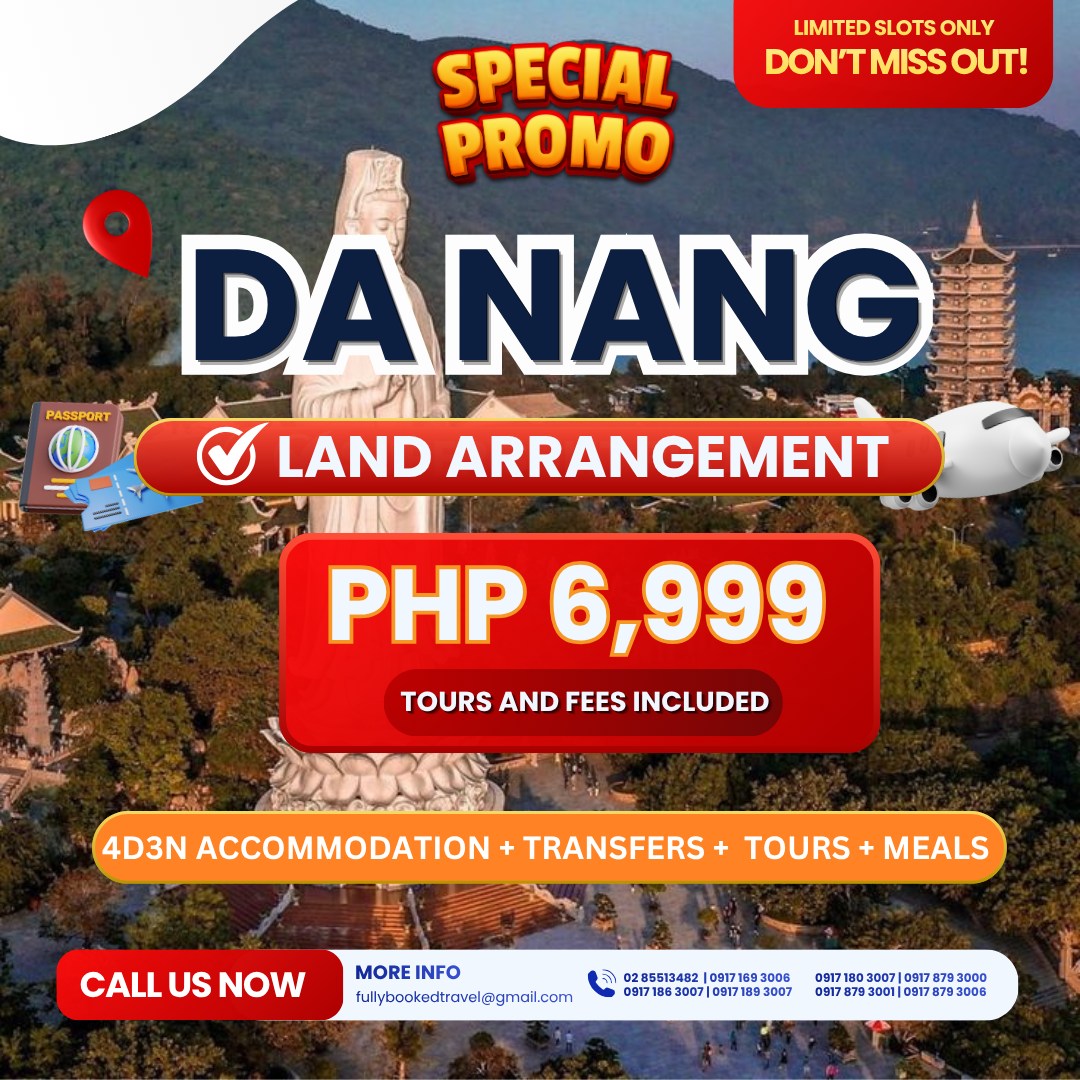 AllyneAlves_S2's tweet photo. Da Nang, Vietnam for only ₱6, 999! Full board meals, hotel accommodation, tours, and transfers included. International trip experience at local getaway prices. https://t.co/SjQlpBtztN
