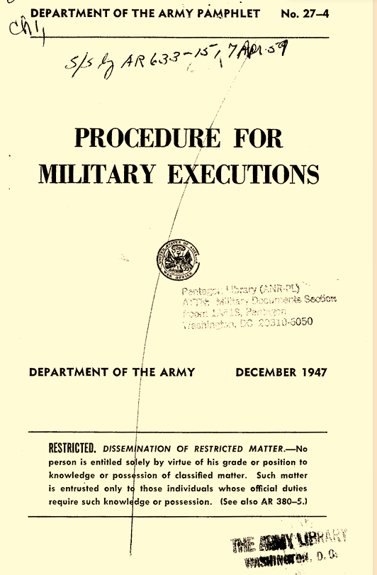 Msfihamilton's tweet photo. @JustinBerkobien If history is of interest, it seems that in the past, a band played Chopin's "Marche funèbre" at Military executions.
I doubt the current doc AR 190-55 contains anything so civilised.
https://t.co/8mhpbbl9rq 
https://t.co/YKl8E2D9mp https://t.co/lMEacL5vIu