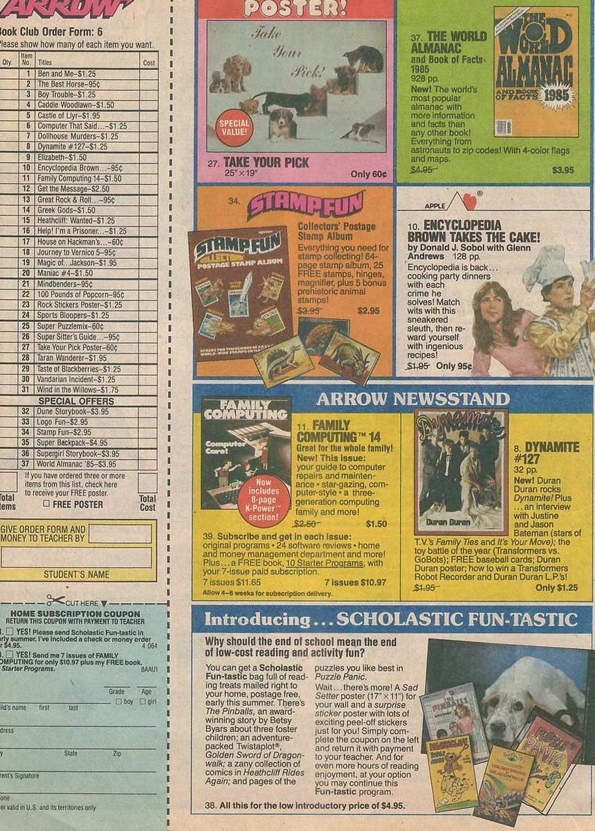 CharlesWhiz7tp's tweet photo. My favorite day of school was the Book Fair. Who remembers getting one of these flyers and planning out your book haul with great anticipation?
#ShoeUnboxing #Colton https://t.co/OX1eKuZ2wh