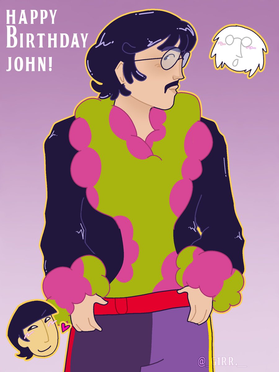 _g1rr___'s tweet photo. John's birthday!! 🪲🩷
#thebeatles #johnlennon https://t.co/O90WBnf6jg