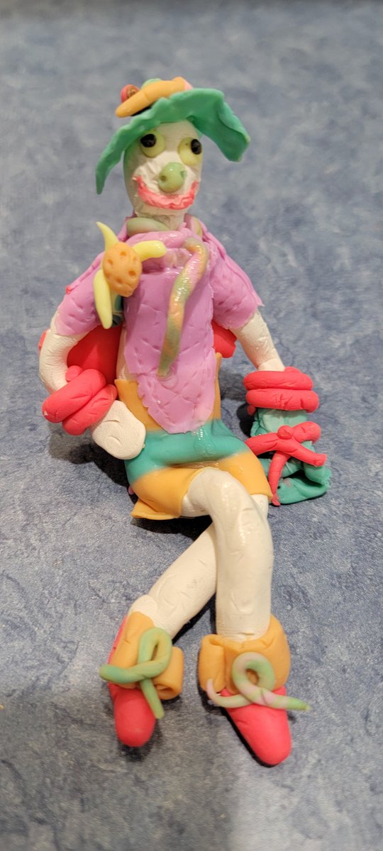 LakeLife420's tweet photo. First time working with polymer clay. Love it! You can bake it in your oven. 

Meet...Pat! https://t.co/r5w4uTvyH8