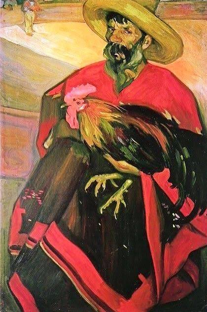 SantiagoArtis's tweet photo. El  Gallero, 1912
by Saturnino Herrán
Museo Aguascalientes, México
[Herrán, a pioneering Mexican painter known for blending academic technique with indigenous themes]. https://t.co/UnQ04mhQhh