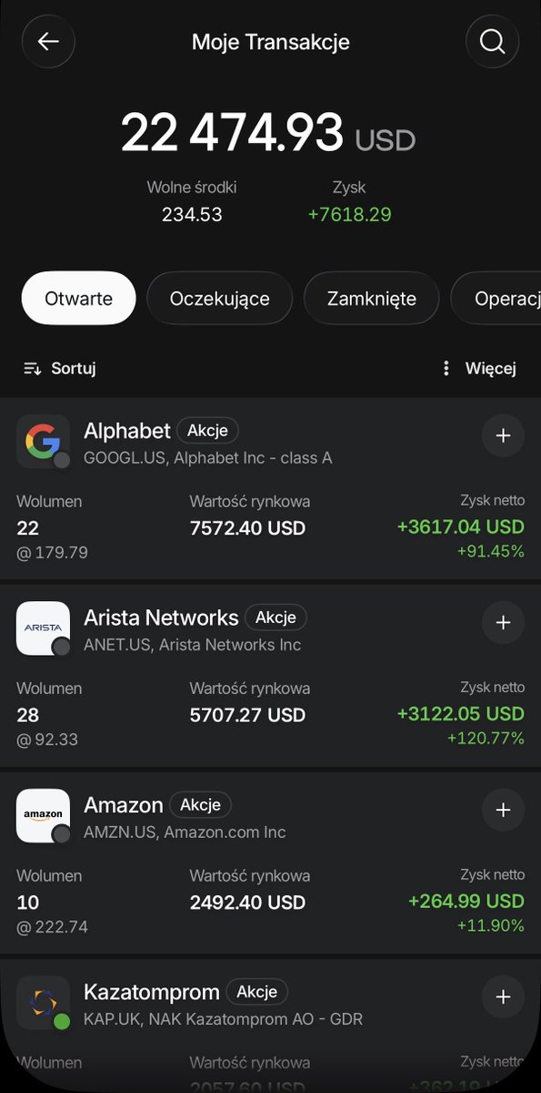 Czubakovic's tweet photo. Podsumowanie portfela dolarowego💰

Rozpieszcza nas #GPW, to dla równowagi wpierdollo na US. Takie okresy, to także część rynku #FinTwit.

                   🇺🇸 #USDream 🇺🇸

                     ⚜️ Wrzesień ⚜️

🥇Nasdaq +3,23%🟢

           $23 048.34➡️ $22 474.93
                          XIRR - 

⏩️ Prosty ROI: -2,49%.
🏦 Depozyt wrzesień: brak.
🏦🏦 Depozyt 2026: $3 830.86.
🏦🏦 Łaczny depozyt: $14 697.04.
🛫 Start portfela przełom 03/04 2025.

🥈 S&P500 -0,39%🔴

🥉 Portfel💰-2,49%🔴

🟢 USDPLN  
3,72 ➡️ 3,85 (+3,33%)

Dolar chociaż dorzuca swoje, 3 w tym wypadku procent, i finalnie na plus 🙃. Brak sektora półprzewodników oraz pamięci nadal daje się we znaki, ale nie mam w naturze skakać z kwiatka na kwiatek. Na giełdzie nie polecam. Trzymam się planu tj. 

AI 🤖+ infrastruktura ⚙️+ e jądrowa ☢️

Przypominam, że celem na ten rok było $20 000👀. Jeszcze trochę 🤓.

Wpadło $8.14 dywidendy łącznie💸.

Z zakupów natomiast:

🛍️: 1 x #Kazatomprom
        1 x #Cameco,
        
Częściowo przerzucone z pozostałych spółek #Uran-owych.

Ogólnie niewiele się działo na portfelu w minionym wrześniu. Ogólny marazm rynkowy + korekta na uranie.

Cierpliwości sobie, jak i wam, życzę.