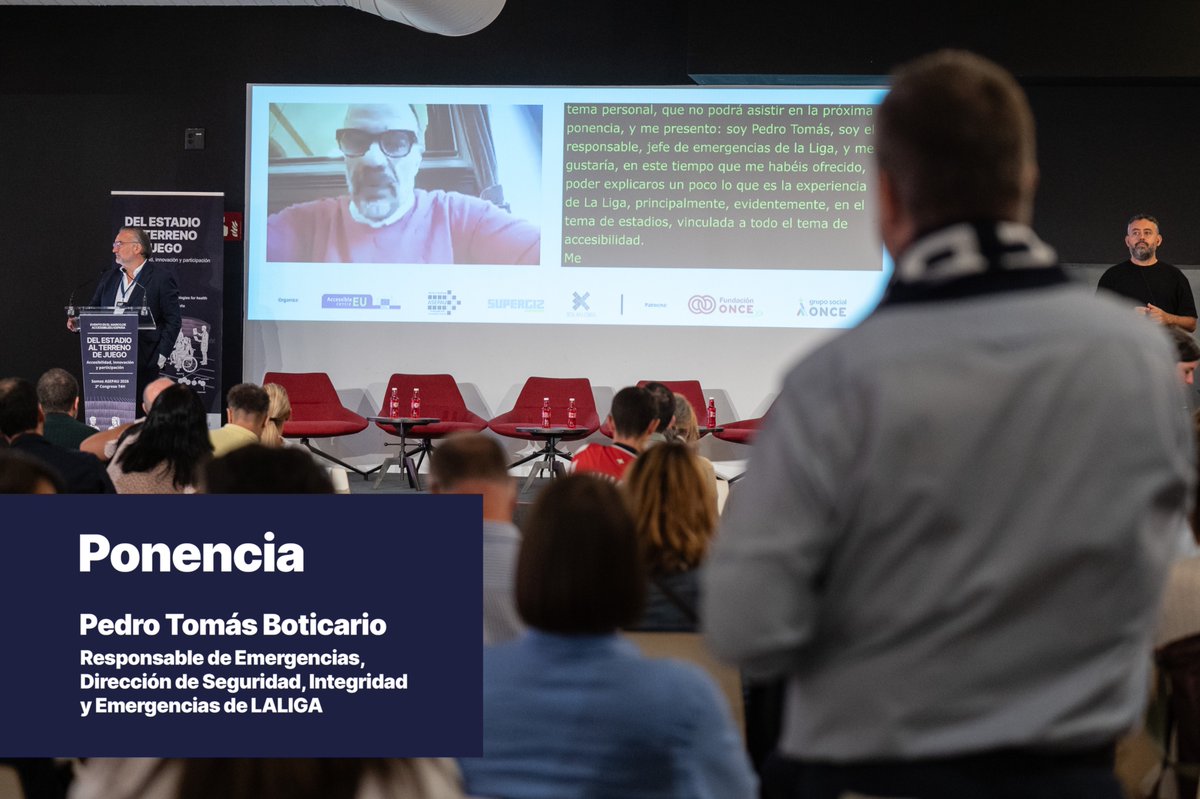 congresoT4H's tweet photo. Puedes disfrutar de la ponencia que Pedro Tomás Boticario, responsable de Emergencias, Dirección de Seguridad, Integridad y Emergencias de @LaLiga  dio en online durante "Del estadio al terreno de juego".

La tienes en el canal de YouTube del encuentro:
https://t.co/9OIurcYSqx https://t.co/1yMQRQnqYP