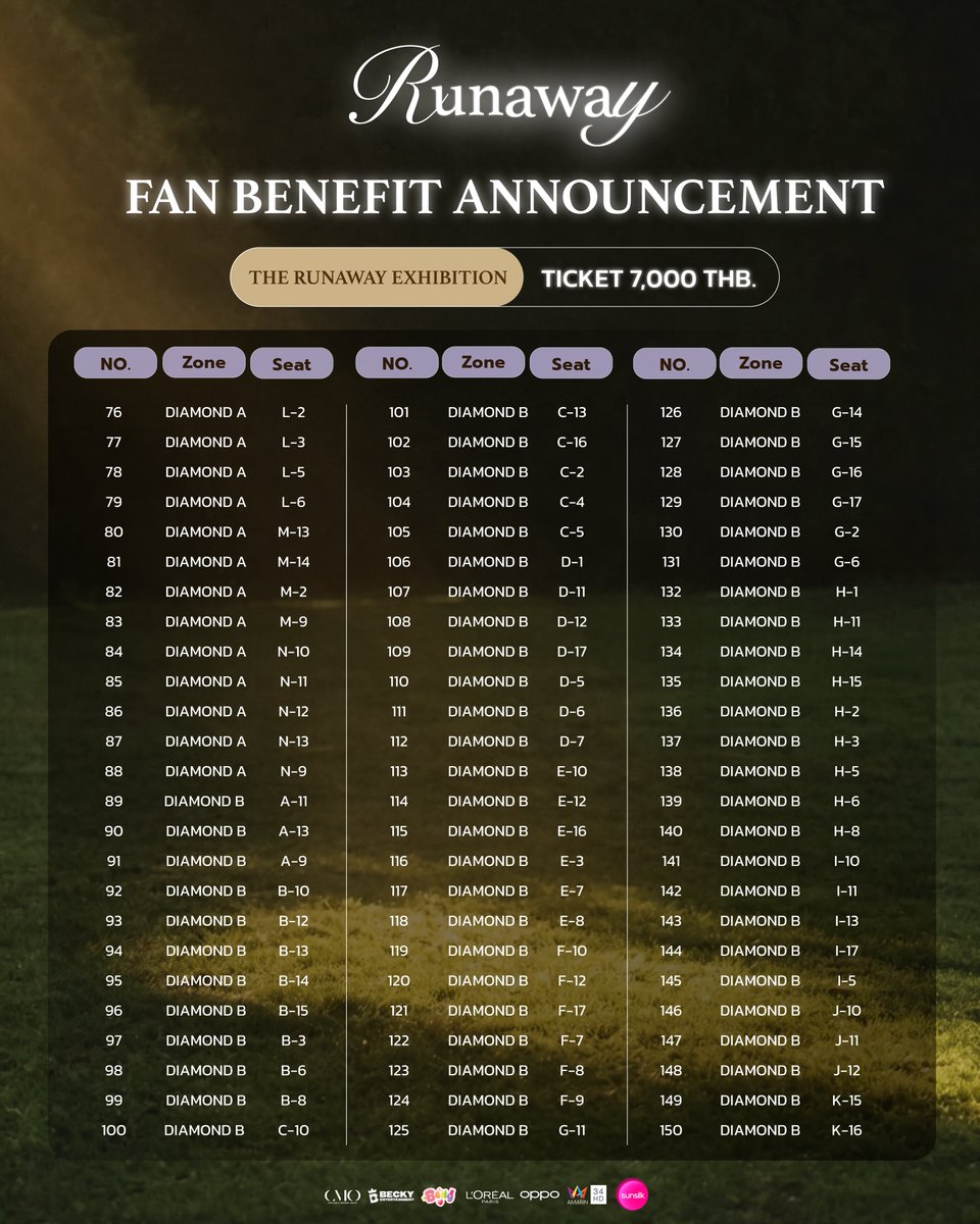 beckyentofc's tweet photo. 📣 FAN BENEFIT ANNOUNCEMENT — RUNAWAY BECKY CONCERT 2026

ประกาศสิทธิประโยชน์สำหรับผู้ถือบัตร Runaway Becky Concert 2026
ที่ได้รับสิทธิ Special Gift และ The Runaway Exhibition ✨

We are pleased to announce the official fan benefits for Runaway Becky Concert 2026.

This announcement includes the benefits available for eligible ticket holders, including Special Gift, and The Runaway Exhibition.

Please check the details below and stay tuned for more information. 🤍

Runaway Becky Concert 2026
 29 November 2026 | ICONSIAM Hall

LIVE STREAMING TICKET — STILL ON SALE
 🎟️ Available via Eventpop
 
MERCHANDISE — STILL ON SALE
https://t.co/3ksHypZMd2
Line ID : @beckyrunaway

#BeckyConcert2026 #RunawayConcert #BeckysAngels #BeckyEntertainment