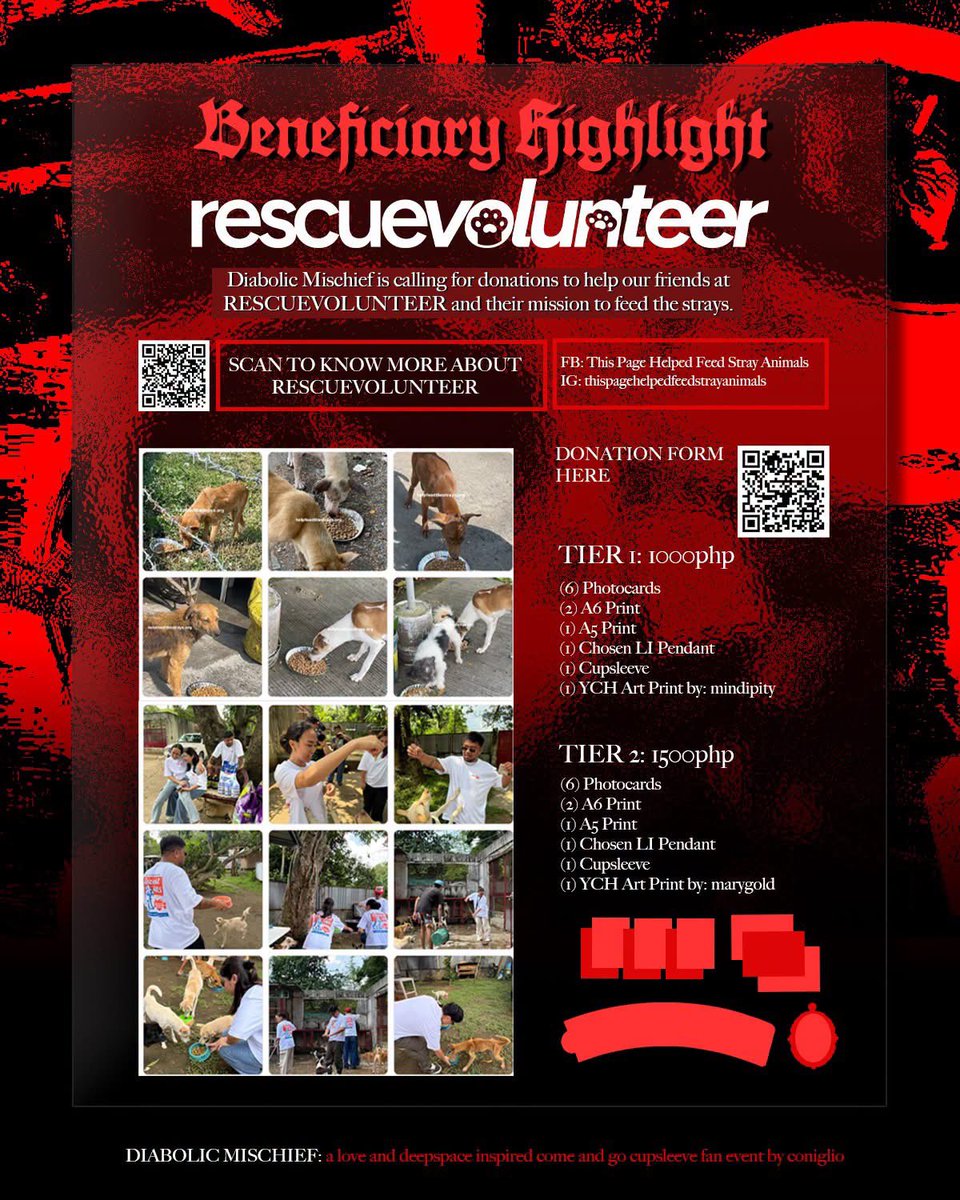 coniglioph's tweet photo. For Diabolik Mischief, we’re opening a donation drive with This Page Helped Feed Stray Animals to help put food in the bowls of strays who need it most. 🐶🐱

🩸 ₱1,000 — Complete Kit + YCH by Mindipity
🩸 ₱1,500 — Complete Kit + YCH by Marygold

📅 October 9–20 https://t.co/ihjTYmBBj7