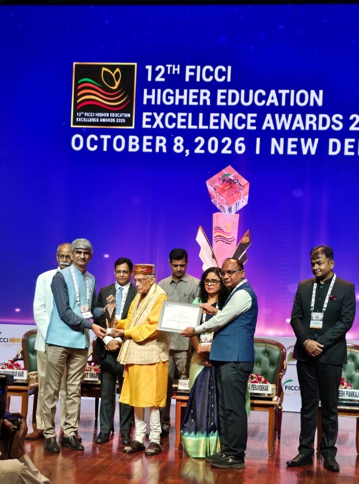 gtuoffice's tweet photo. 🏆 GTU bags the Excellence in Digital Transformation in Student Success award at the 12th FICCI Higher Education Excellence Awards 2026, New Delhi. A proud milestone in building a student-centric, digitally empowered education ecosystem!

#GTU #FICCI #DigitalTransformation https://t.co/v5CewOmv8K
