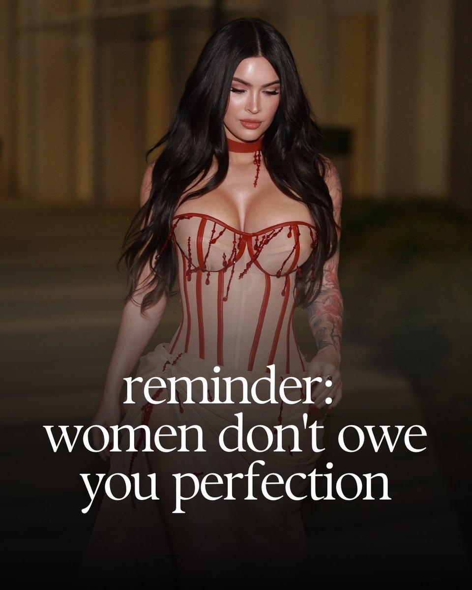 meganfox_italy's tweet photo. Reminder: Women don’t owe you perfection.

#meganfox #fanaccount https://t.co/enwtu5BCr3