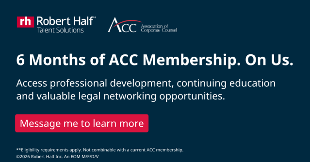 VedranaSS's tweet photo. Grow your in-house legal career with a complimentary six-month @ACCinhouse membership through @RobertHalf. Explore educational resources, professional development and networking opportunities. Reply to learn more! https://t.co/XyvW9uMOWs https://t.co/E3Khiq3YQ9