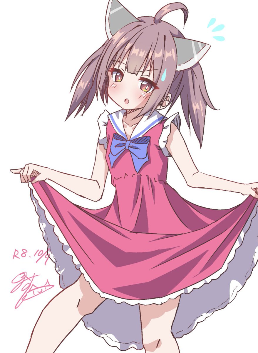 conominoe's tweet photo. 今日のお絵描き(*'ᴗ'*)✨
またまたチラリ🩷️
 #きりたんキラキラ金曜日 
 #東北きりたん https://t.co/nJwrkQJ22Y