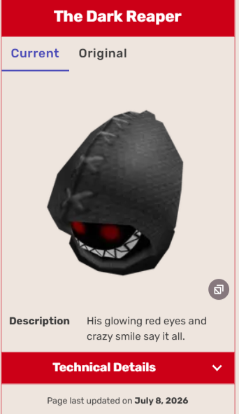 partyboy1972a's tweet photo. I bet we are gonna get something similar or a chance to get the Dark Reaper this October from a roblox event or somethin else https://t.co/tawPSd4vvI