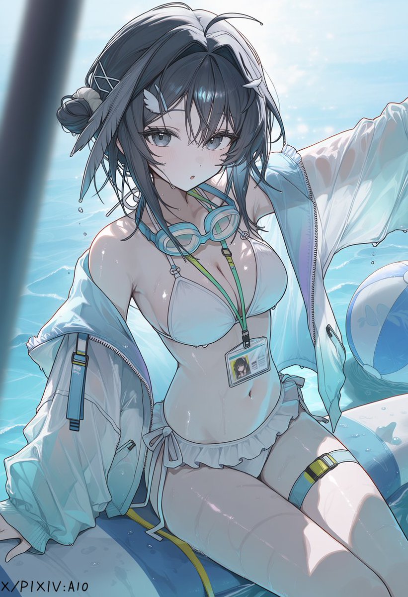 fengbo01338174's tweet photo. 博士？你也来游泳？
#アークナイリ
#arknights https://t.co/PsO9t9odJc
