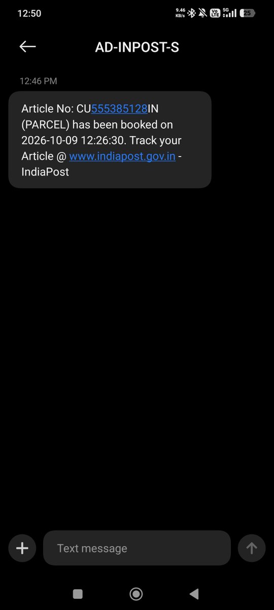 Akashah2306's tweet photo. I received this message and i didn't booked anything and i lives in madhya Pradesh , please check why I got this message @IndiaPostOffice https://t.co/cbJS8jGZxZ