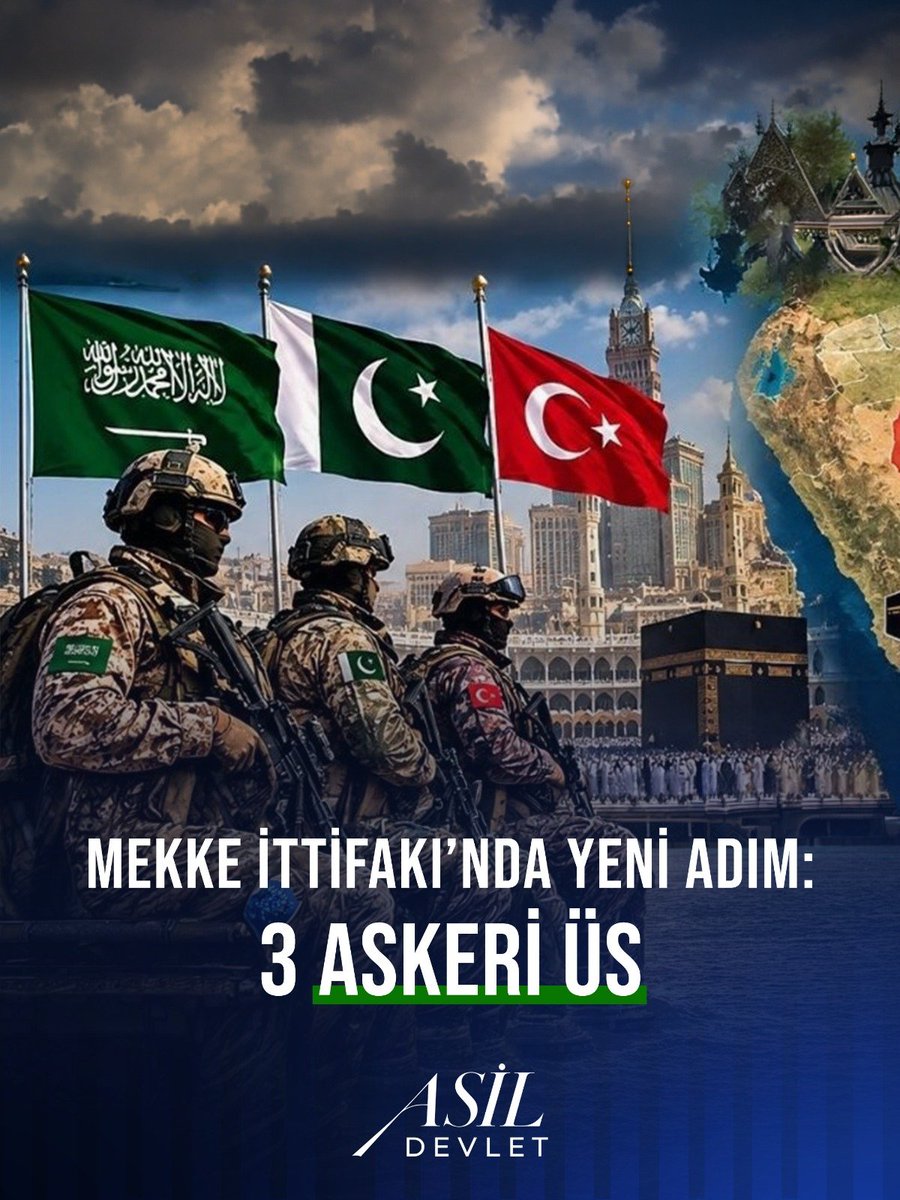 asildevletcom's tweet photo. Mekke İttifakı Anlaşması kapsamında Suudi Arabistan’da 3 farklı bölgede askerî üs kurulması planlanıyor.

Türkiye’nin bölgesel güvenlik ve iş birliği çerçevesindeki rolü gündemde. https://t.co/wz2HUi46z1