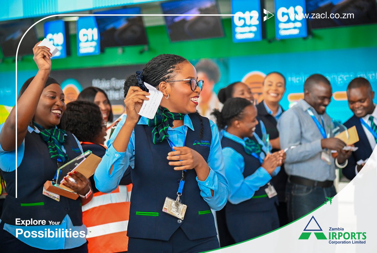 ZambiaAirports's tweet photo. Every day, #TeamZACL shows up with dedication, care and a commitment to going #TheExtraMile for the people we serve.
As a token of appreciation, @ProteaHotels sponsored one-night stay vouchers for our staff raffle. https://t.co/M6H27b4v1o