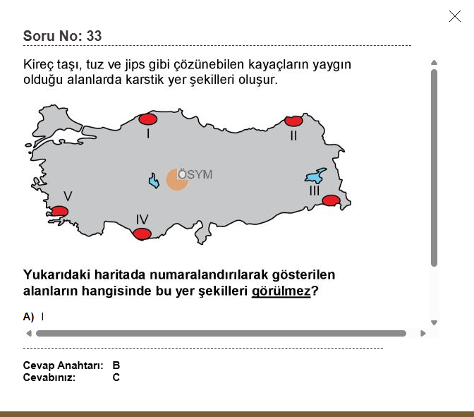 BY1676's tweet photo. @beyazzambakkk15 Bende bu sorudan adım kadar eminim. Eve geldiğimde kardeşimle ilk bu soruyu konuştum ve sağ üst tarafı yani B şıkkını işaretlediğimi söyledim. Tüm soruları optiğe dikkatlice kodladım nasıl yanlış gözüküyor anlamıyorum. Bunun gibi 2-3 soruda daha hata olduğunu düşünüyorum. https://t.co/6glpD7QC99