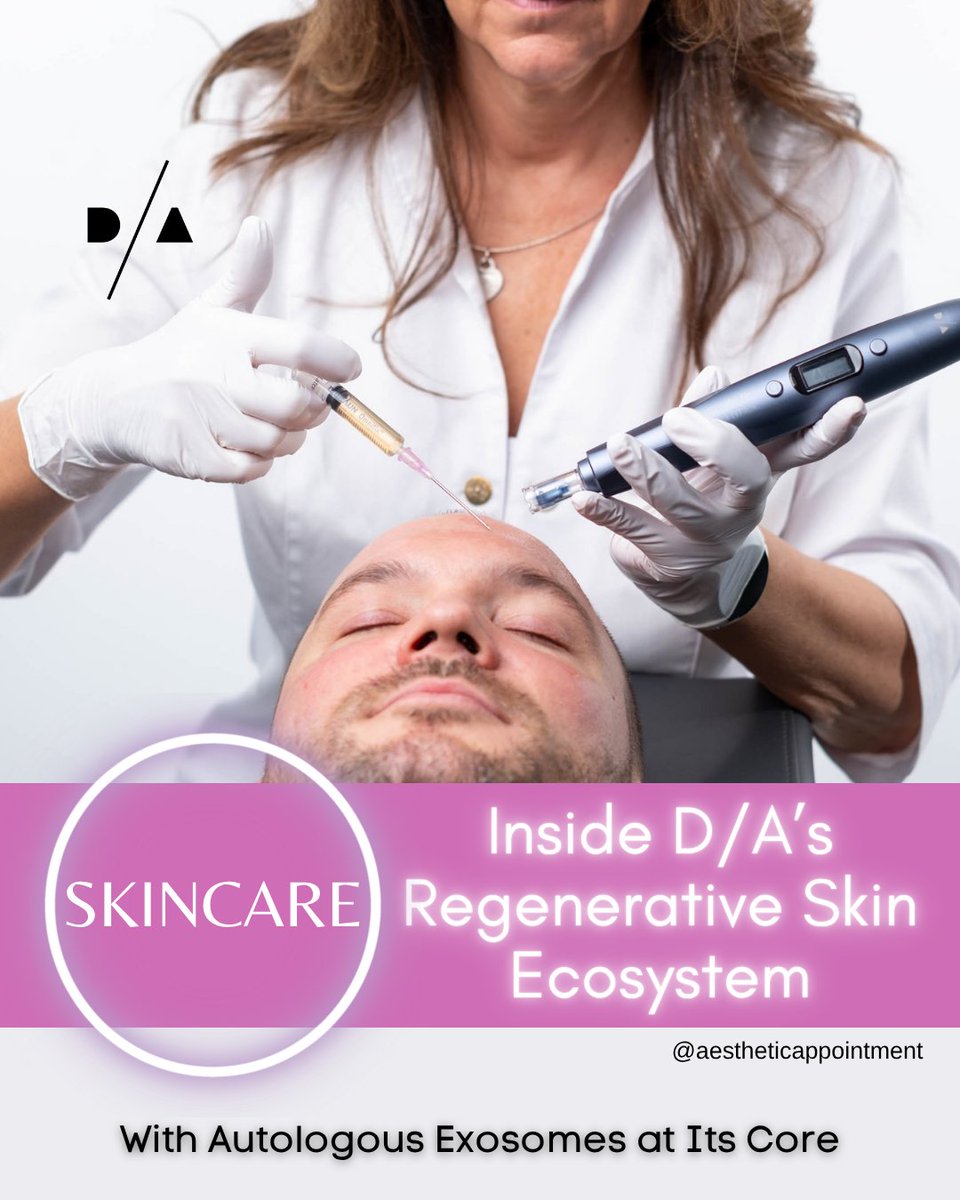 aestheticappsa's tweet photo. Explore autologous exosomes in D/A’s regenerative skin ecosystem, now available in South Africa through Blue Sky Distribution: https://t.co/TD9ScNOUNH
#DAworks #BlueSkyDistribution #AutologousExosome https://t.co/kylSEuCfbo
