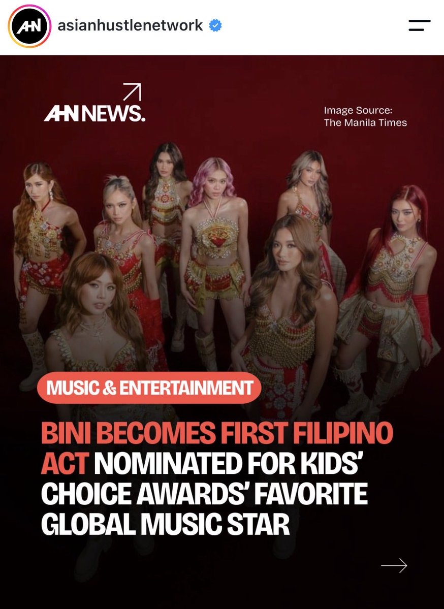 mariel_1001's tweet photo. "BINI continues to make waves on the global stage with a historic nomination at the Nickelodeon Kids' Choice Awards." - Asian Hustle Network 

Engage here blooms:
🔗 https://t.co/hnT27uh8sb

#BINI #KidsChoiceAwards #KCA https://t.co/sZUp0DVmp2