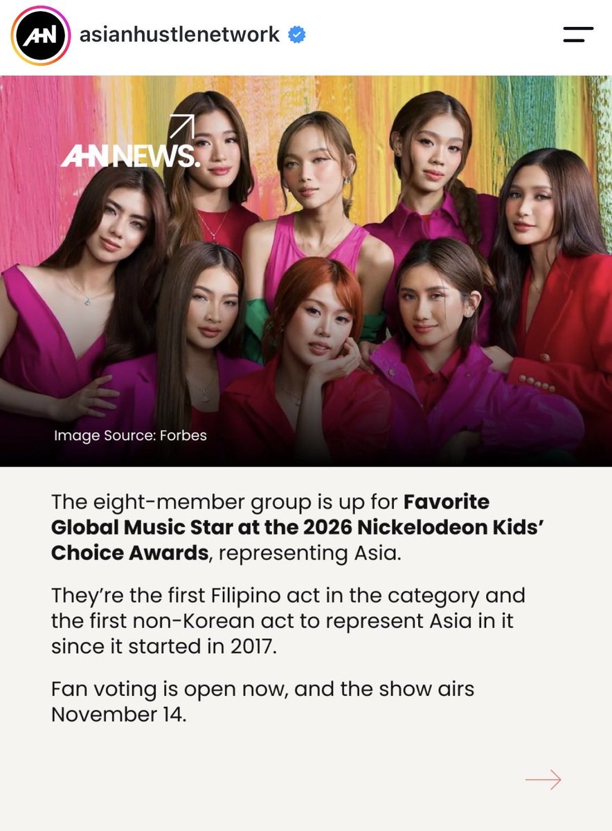 mariel_1001's tweet photo. "BINI continues to make waves on the global stage with a historic nomination at the Nickelodeon Kids' Choice Awards." - Asian Hustle Network 

Engage here blooms:
🔗 https://t.co/hnT27uh8sb

#BINI #KidsChoiceAwards #KCA https://t.co/sZUp0DVmp2